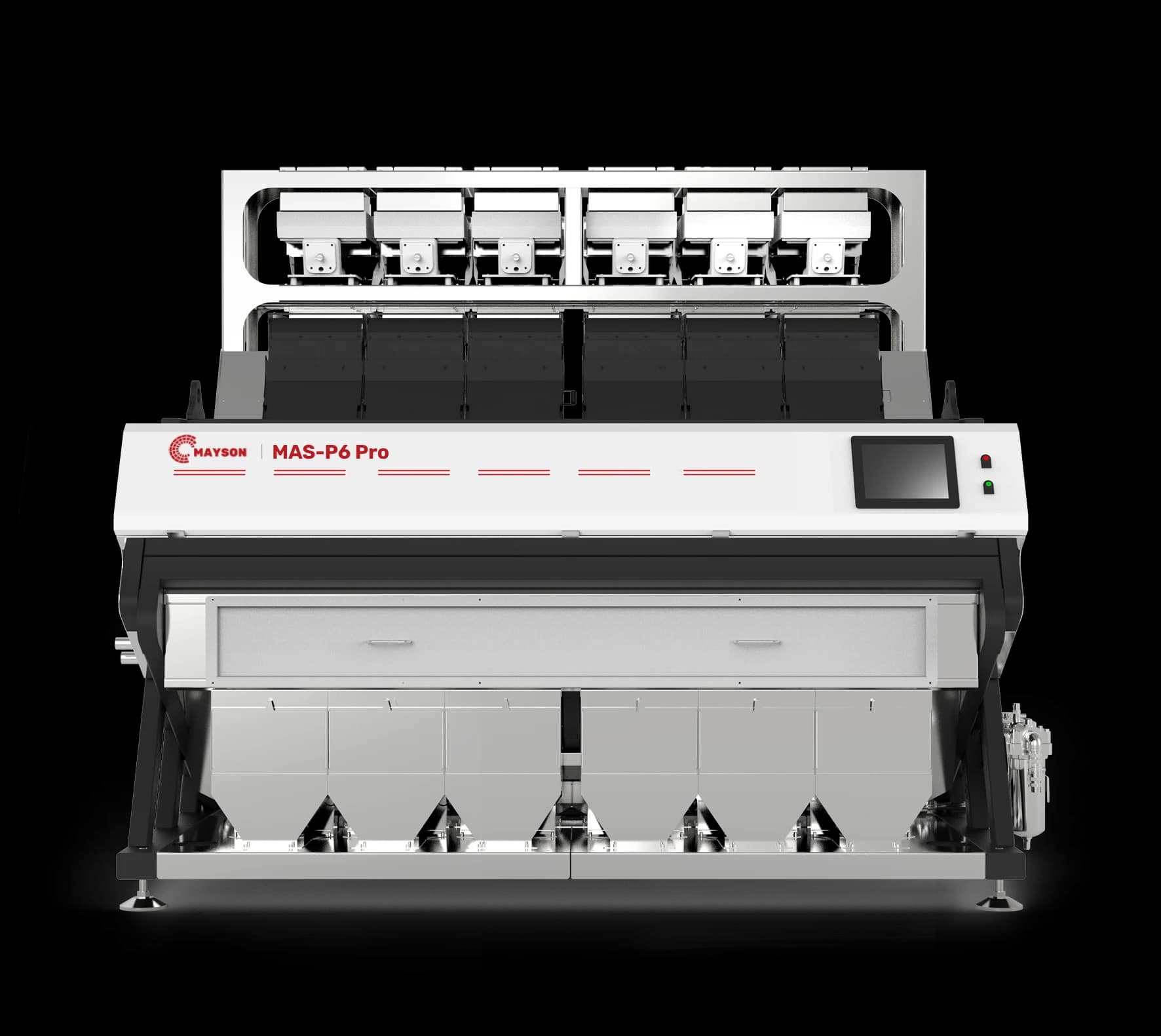 Mayson MAS-P Pro advanced polymer sorter, front view.