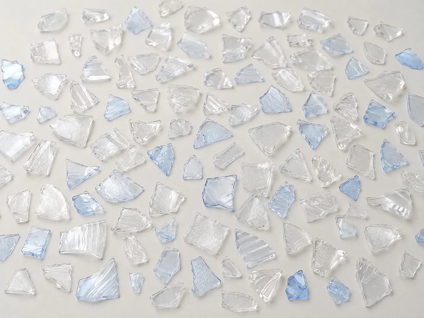Accepted pure PET flakes.