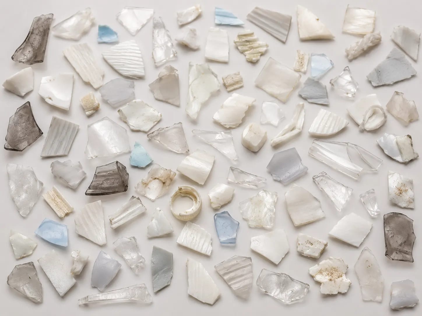 Rejected non-PET PVC, PP and PE flakes.