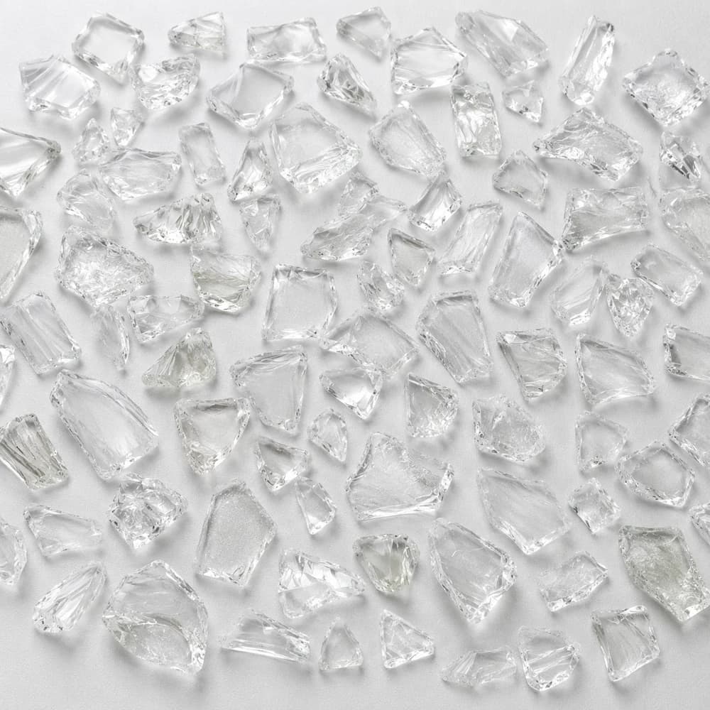 Flint clear recycled glass cullet
