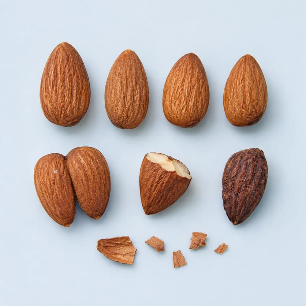 Almond kernels material sample