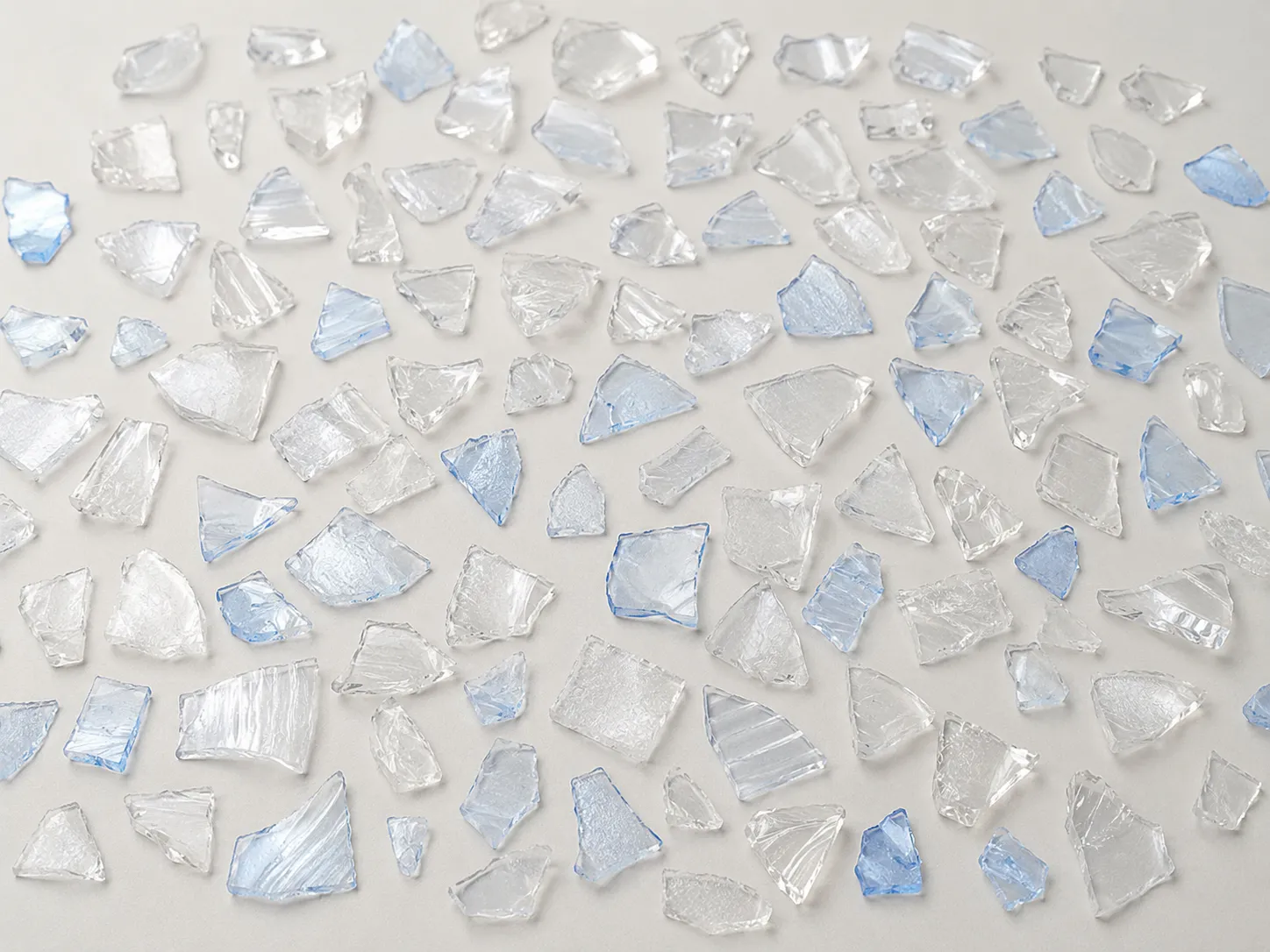 Purified PET flakes after non-PET removal